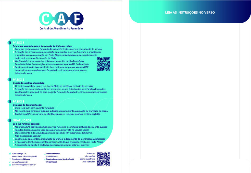 Envelope informativo e guia